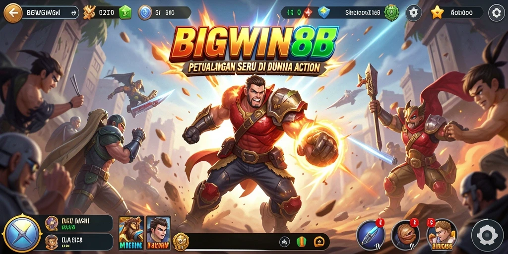 Tampilan seru dari gameplay Action BIGWIN88 yang menegangkan.