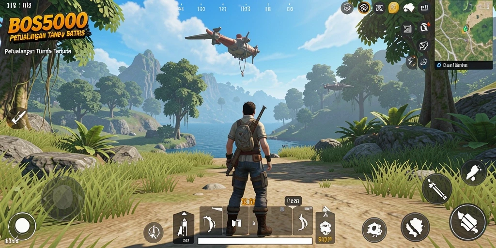 Gameplay epik dalam dunia terbuka BOS5000.