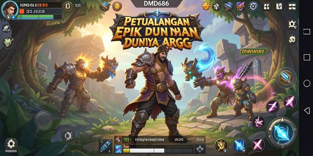 Tampilan aksi menegangkan dalam gameplay DMD686 ARPG.