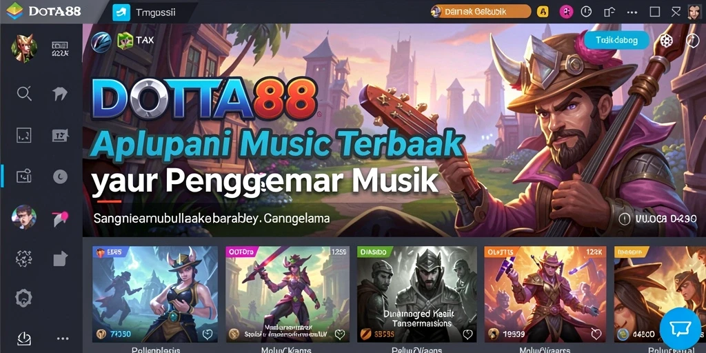 Tampilan gameplay DOTA88 yang menampilkan fitur musik interaktif.