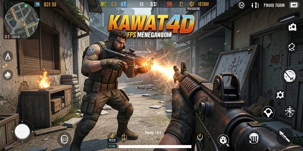 Tampilan gameplay KAWAT4D yang intens dan menarik.