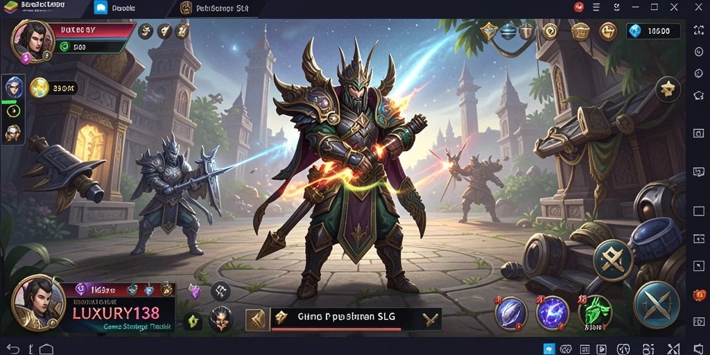 Visual gameplay menarik dalam LUXURY138 dengan strategi SLG yang mendalam.