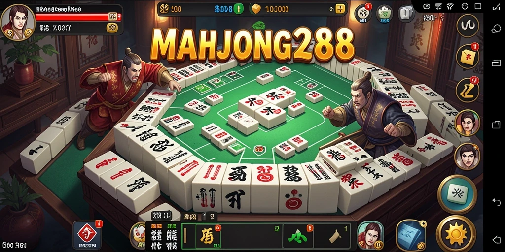Tampilan gameplay seru dalam MAHJONG288 dengan pertarungan intens.
