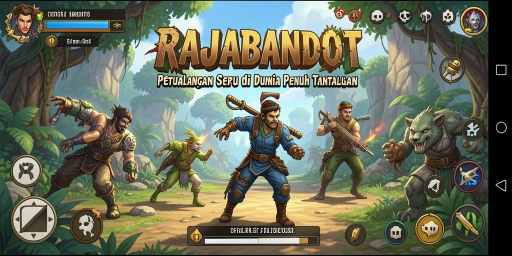 Tampilan gameplay RAJABANDOT yang mendebarkan dan penuh petualangan.
