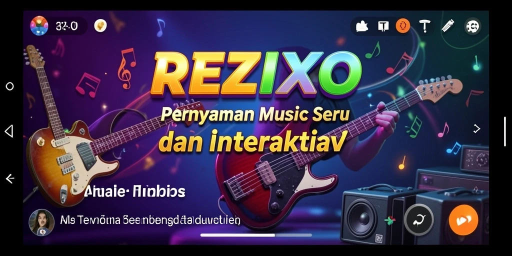 Tampilan gameplay interaktif dalam REZIXO yang memukau.