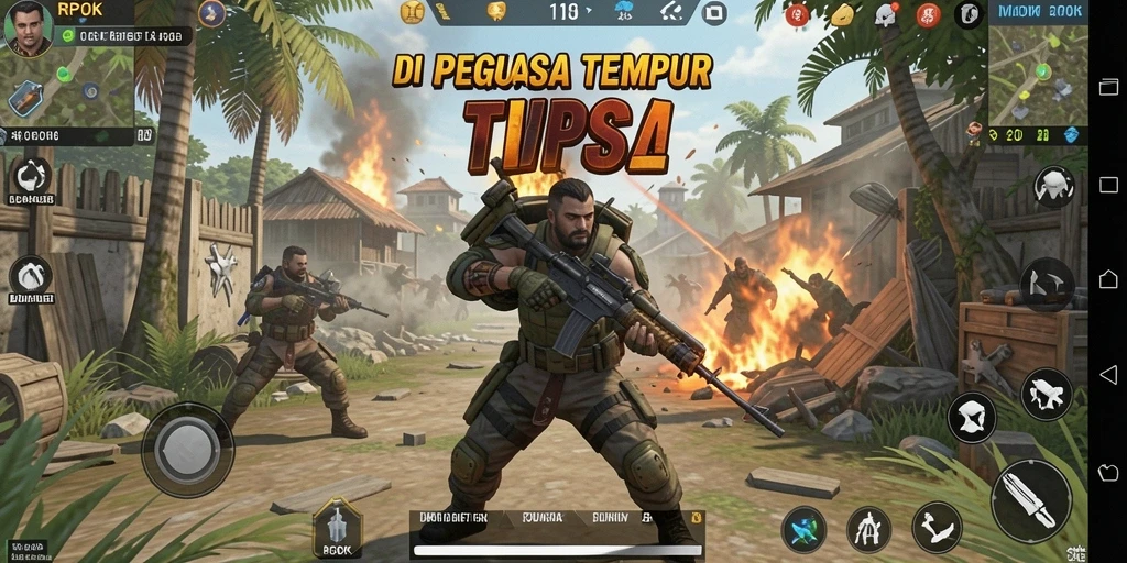Tampilan utama gameplay RPOK dengan aksi tempur seru.