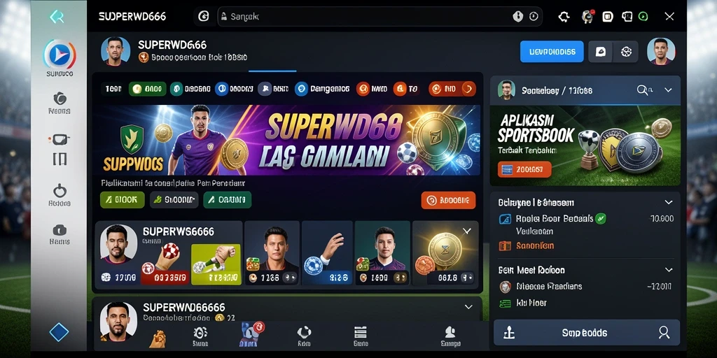 Tampilan gameplay menarik dari aplikasi Sportsbook SUPERWD666.